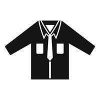 vetor simples de ícone de camisa acadêmica. terno da moda