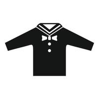 vetor simples de ícone de camisa de criança. uniforme da moda