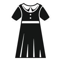 vestido uniforme ícone vetor simples. menina da escola