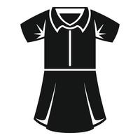 vetor simples do ícone do vestido da faculdade. camisa da moda
