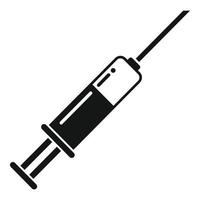 vetor simples de ícone de seringa médica. saúde familiar