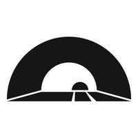 vetor simples do ícone do túnel de tráfego. entrada da estrada