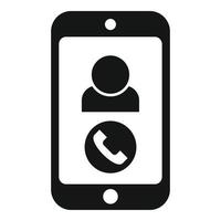 vetor simples do ícone de chamada de vídeo do telefone. mídia internet