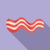 vetor plana de ícone de bacon. fatia de carne