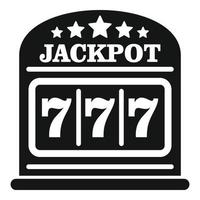 vetor simples de ícone de jackpot. slot da sorte