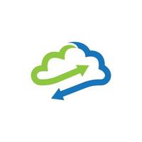 ilustração de ícone de vetor de logotipo de finanças de nuvem