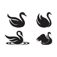 ilustração vetorial de modelo de logotipo de cisne vetor