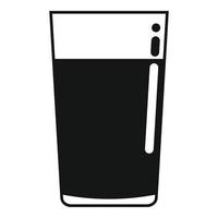 vetor simples de ícone de vidro de leite. copo de bebida
