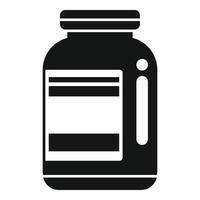 vetor simples de ícone de jarra de proteína. comida esportiva