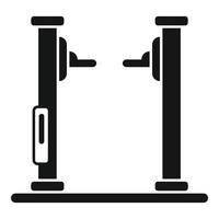 vetor simples de ícone de inspeção de elevador de carro. auto-serviço