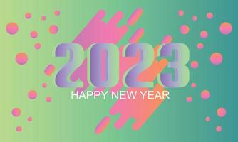 design de vetor colorido feliz ano novo de 2023