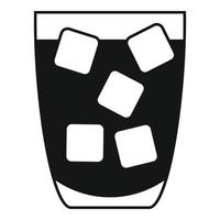 vetor simples de ícone de vidro de refrigerante. copo de bebida