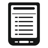 vetor simples de ícone de ebook multimídia. livro digital