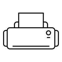 ícone de impressora doméstica, estilo de estrutura de tópicos vetor