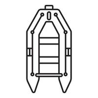 ícone de barco de borracha, estilo de estrutura de tópicos vetor