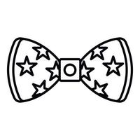ícone de gravata borboleta estrela, estilo de estrutura de tópicos vetor