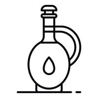 ícone de garrafa de vidro de aloe, estilo de estrutura de tópicos vetor