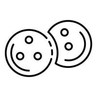 ícone de bolas de boliche, estilo de estrutura de tópicos vetor