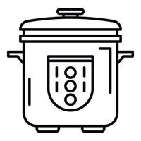 ícone de fogão automático, estilo de estrutura de tópicos vetor