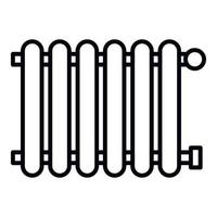 ícone de radiador moderno, estilo de estrutura de tópicos vetor