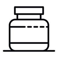 ícone de jarra de proteína fitness, estilo de estrutura de tópicos vetor