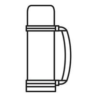 ícone de garrafa térmica, estilo de estrutura de tópicos vetor