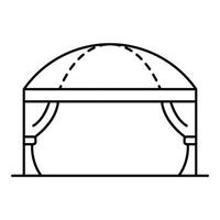 ícone de tenda de casamento, estilo de estrutura de tópicos vetor