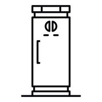 ícone do congelador de cozinha, estilo de estrutura de tópicos vetor