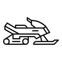 ícone de snowmobile, estilo de estrutura de tópicos vetor