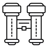 ícone binocular, estilo de estrutura de tópicos vetor