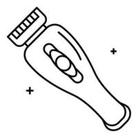 ícone da máquina de barbear, estilo de estrutura de tópicos vetor