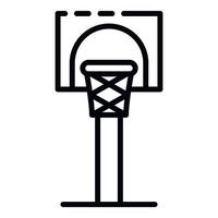 ícone da torre de basquete em casa, estilo de estrutura de tópicos vetor