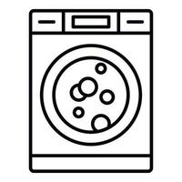 ícone da máquina de lavar, estilo do contorno vetor