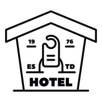 logotipo de hotel para animais de estimação ocupado, estilo de estrutura de tópicos vetor