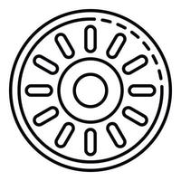 ícone de roda de mangueira de piscina, estilo de estrutura de tópicos vetor