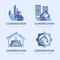 coleção de logotipo de empresa de construção vetor