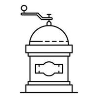ícone de moedor de café de mão, estilo de estrutura de tópicos vetor