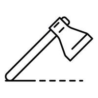 ícone de machado de fazenda, estilo de estrutura de tópicos vetor