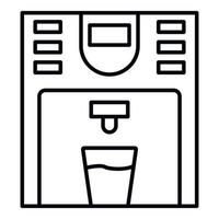 ícone de refrigerador de água de plástico, estilo de estrutura de tópicos vetor