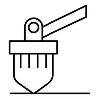 ícone de cesta de piscina de limpeza, estilo de estrutura de tópicos vetor