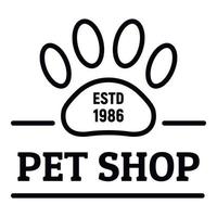 logotipo da loja de animais da cidade, estilo de estrutura de tópicos vetor