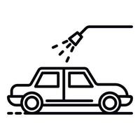 ícone do chuveiro de água do carro, estilo de estrutura de tópicos vetor