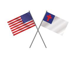 bandeiras americanas e cristãs vetor