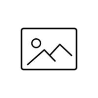 ícone de imagem ou logotipo em estilo de linha. sinal e símbolo de alta qualidade em um fundo branco. pictograma de contorno vetorial para infográfico, web design e desenvolvimento de aplicativos vetor