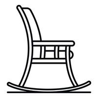 ícone da cadeira de balanço, estilo de estrutura de tópicos vetor