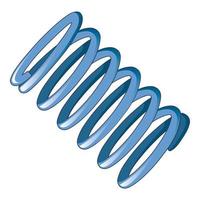 ícone de mola espiral de metal, estilo cartoon vetor
