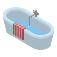 ícone de banheira, estilo isométrico vetor