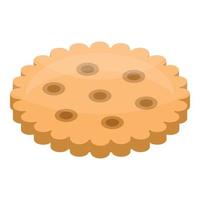 ícone de biscoito, estilo isométrico vetor