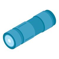 ícone de lanterna azul, estilo isométrico vetor