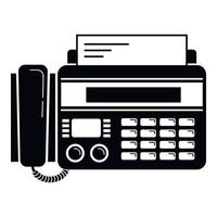 ícone de visualização superior do fax do telefone, estilo simples vetor